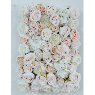 In stock high quality 40*60CM (16''*24'') European style  artificial silk flower wall panel ornaments for indoor decoration