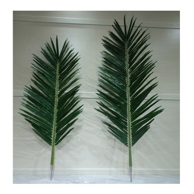 3.4m height outdoor artificial decorative palm tree leaves, artificial coconut palm fronds, outdoor round tube coconut leaf