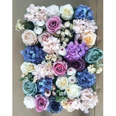 In stock high quality 40*60CM (16''*24'') artificial silk flower wall European style flower panels for indoor decorative