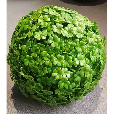 outdoor garden decorative in stock different size artificial green Clover leaves ball , artificial topiary grass ball plants