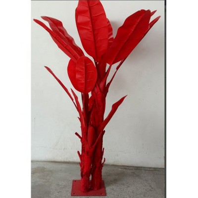 300CM (118 inches) height indoor artificial plants banana decorative tree bonsai, red banana tree plant bonsai artificial