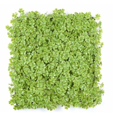 50*50cm ultraviolet-proof and fire retardant outdoor decorative artificial lucky clover leaf plant wall panel hedge