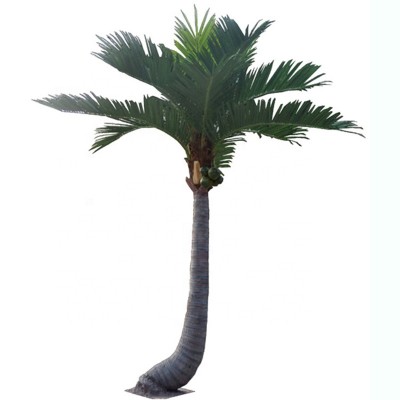 cheap price 450cm height artificial bent coconut palm tree ,  artificial plants for home decor