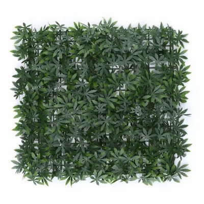 50*50cm ultraviolet-proof and fire retardant outdoor decorative artificial boxwood green maple leaf wall panel hedge