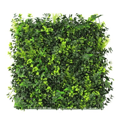 50*50cm ultraviolet-proof and fire retardant outdoor decorative mix artificial vertical green wall system for outdoor project