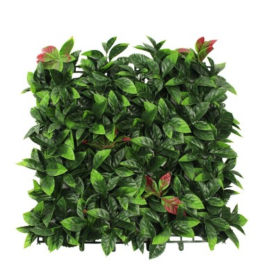 50*50cm ultraviolet-proof and fire retardant outdoor decorative artificial boxwood orange leaf wall panel hedge