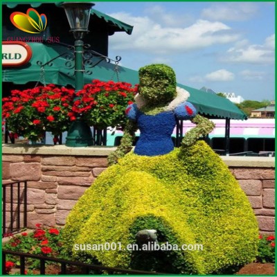 Garden decoration artificial cartoon topiary animals grass animal plastic artificial grass topiary animal