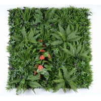 100*100cm ultraviolet-proof outdoor vertical green wall system, preserved green wall, artificial green grass hedge wall panels