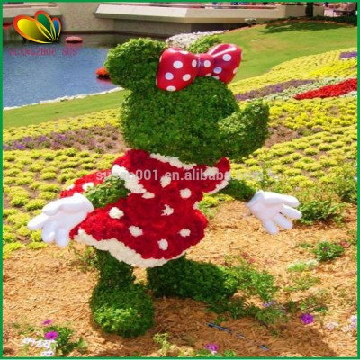 artificial cartoon topiary animals for garden decoration