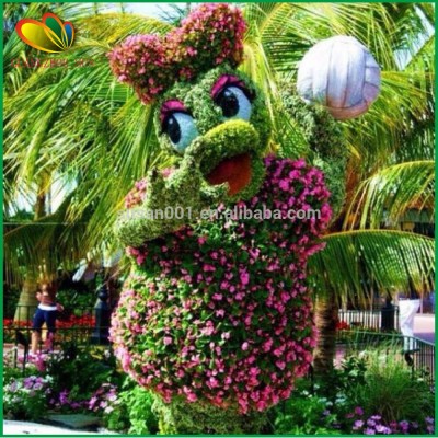 artificial cartoon topiary animals for home garden decoration