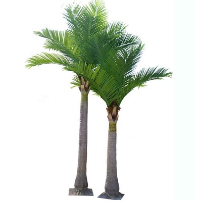 cheap price 420cm+320cm height artificial decorative coconut palm tree set for indoor decoration