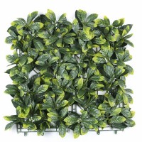 50*50cm ultraviolet-proof and fire retardant outdoor decorative artificial green laurel leaf plant wall panel hedge