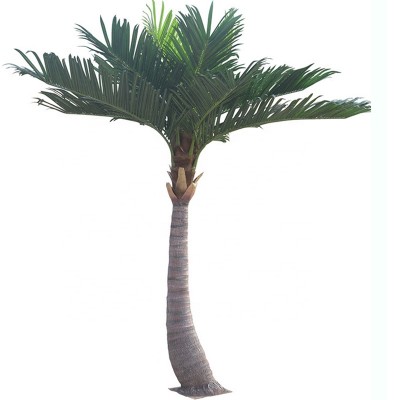 cheap price 450cm height artificial bent coconut palm tree, cheap artificial plants for indoor & outdoor decoration