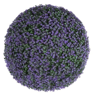 outdoor decorative in stock different size artificial purple Gypsophila grass leaves ball , artificial coloured topary balls