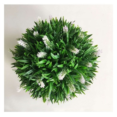 UV resistant 10cm/20cm/25cm/30cm/40cm/45cm artificial Lavender with flower boxwood leaves ball, leaves ball artificial